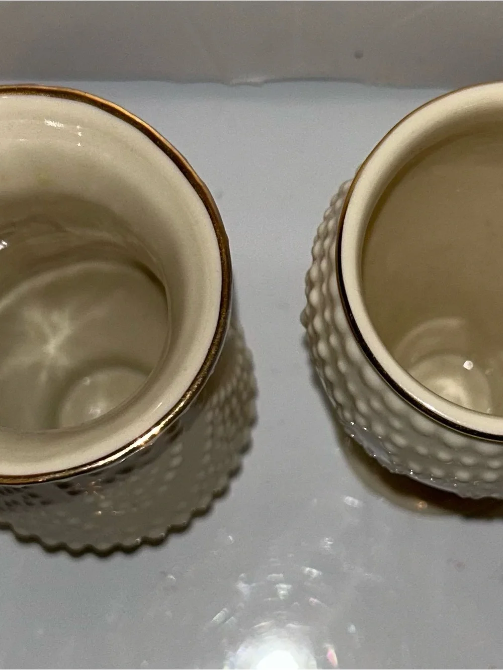 2 Lenox Mini Vases Ivory